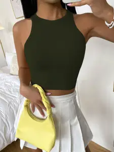 BAESD Women Round Neck Tank Crop Top