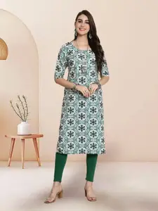 7Threads Ethnic Motifs Printed Straight Kurta
