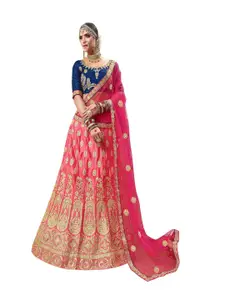 Maroosh Embroidered Thread Work Unstitched Lehenga & Blouse With Dupatta