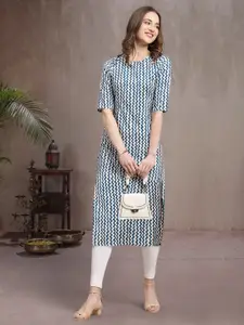 7Threads Ethnic Motifs Printed Straight Kurta