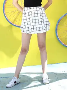 Sera Checked A-Line Mini Skirts