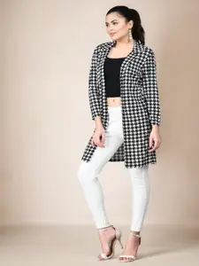 BAESD Checked Longline Open Front Shrug