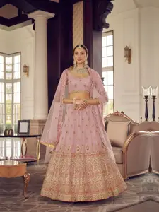 Fusionic Embroidered Semi-Stitched Lehenga & Unstitched Blouse With Dupatta