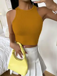 BAESD Women Round Neck Sleeveless Tank Crop Top