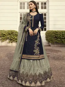 ASISA Embroidered Semi-Stitched Dress Material