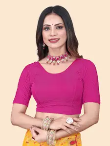 SHREEJI DESIGNER Non Padded Round Neck Stretchable Saree Blouse