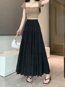 StyleCast Women Tiered A-Line Maxi Skirt