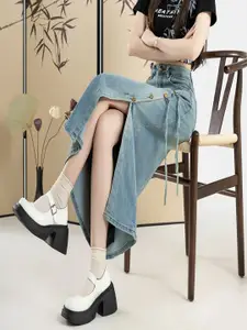 StyleCast Women Washed Pencil Skirt