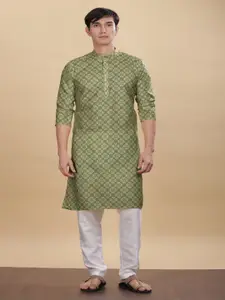 Anouk Ethnic Motifs Printed Mandarin Collar Straight Kurta