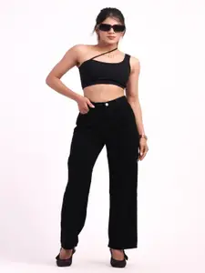 HIGH BUY Women Loose Wide Leg High-Rise Jeans