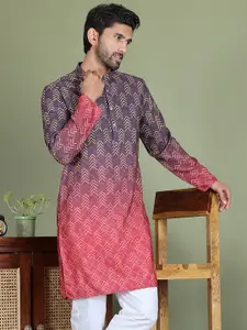 Anouk Abstract Printed Mandarine Collar Kurta