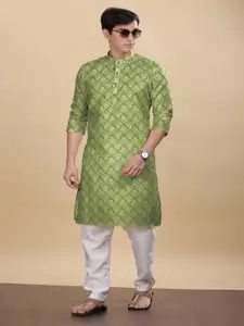 Anouk Ethnic Motifs Printed Mandarin Collar Straight Kurta