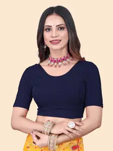 SHREEJI DESIGNER Non Padded Round Neck Stretchable Saree Blouse