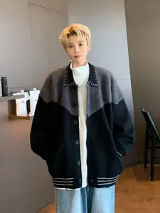 StyleCast Men Spread Collar Colourblocked Longline Bomber Jacket