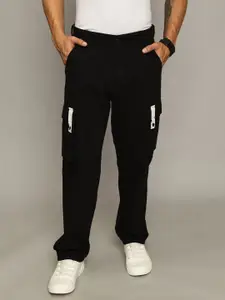 The Roadster Lifestyle Co Men Pure Cotton Relaxed Fit Cargo Trousers