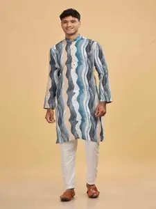 Anouk Abstract Woven Design Mandarin Collar Straight Kurta
