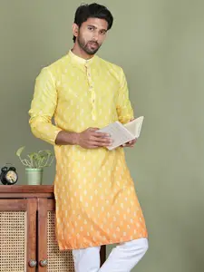 Anouk Floral Printed Sequinned Straight Floral Kurta