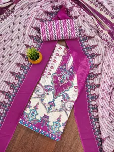 MANVAA Ethnic Motifs Printed Unstitched Dress Material