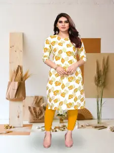 KETAKI FASHION Floral Printed Round Neck Straight Kurta