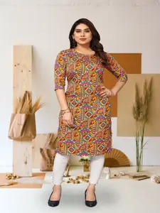 KETAKI FASHION Ethnic Motifs Printed Round Neck Straight Kurta