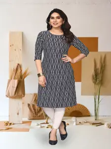 KETAKI FASHION Abstract Printed Round Neck Straight Kurta