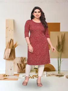 KETAKI FASHION Floral Printed Round Neck Straight Kurta