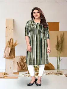 KETAKI FASHION Striped Round Neck Straight Kurta