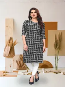 KETAKI FASHION Geometric Printed Straight Kurta