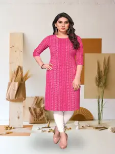 KETAKI FASHION Geometric Printed Straight Kurta