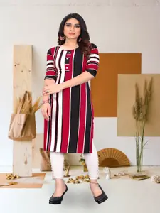 KETAKI FASHION Striped Round Neck Straight Kurta