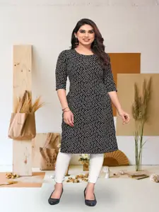 KETAKI FASHION Floral Printed Round Neck Straight Kurta