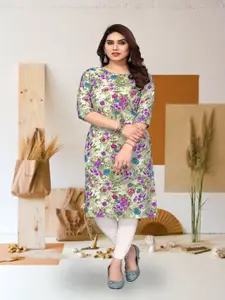 KETAKI FASHION Floral Printed Round Neck Straight Kurta