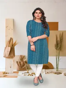 KETAKI FASHION Geometric Printed Straight Kurta