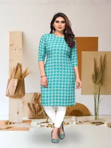KETAKI FASHION Geometric Printed Straight Kurta