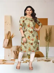 KETAKI FASHION Floral Printed Round Neck Straight Kurta