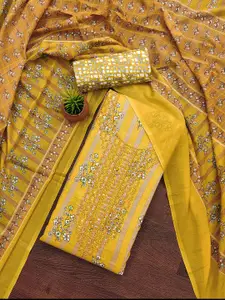 MANVAA Floral Printed Unstitched Dress Material