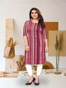 KETAKI FASHION Striped Round Neck Straight Kurta
