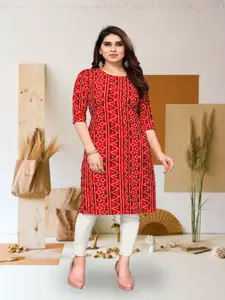 KETAKI FASHION Geometric Printed Straight Kurta