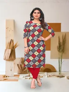 KETAKI FASHION Geometric Printed Straight Kurta