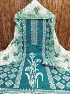 MANVAA Floral Printed Stone Work Unstitched Dress Material