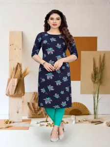 KETAKI FASHION Floral Printed Round Neck Straight Kurta