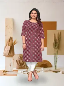 KETAKI FASHION Ethnic Motifs Printed Round Neck Straight Kurta