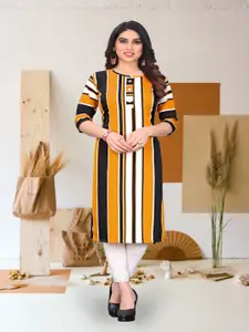 KETAKI FASHION Striped Round Neck Straight Kurta