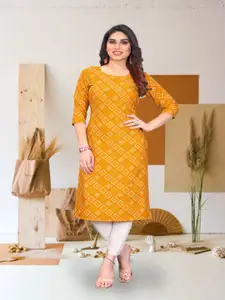 KETAKI FASHION Geometric Printed Straight Kurta