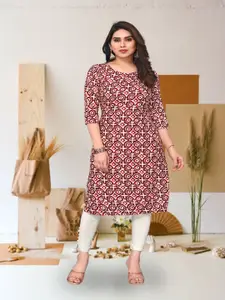 KETAKI FASHION Ethnic Motifs Printed Round Neck Straight Kurta