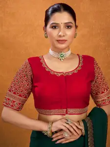 KALINI Women Sequinned Embroidered Saree Blouse