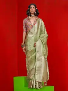Mitera Woven Design Zari Tissue Saree