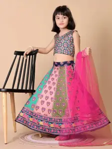 BAESD Girls Digital Printed Ready to Wear Lehenga & Blouse With Dupatta