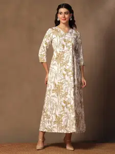 FASHION DREAM Women Tropical Printed A-Line Maxi Dress