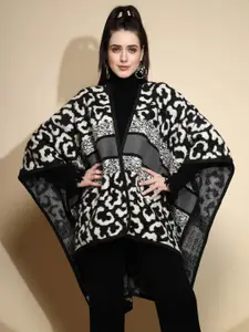 Global Republic Printed Acrylic Open Front Shrug